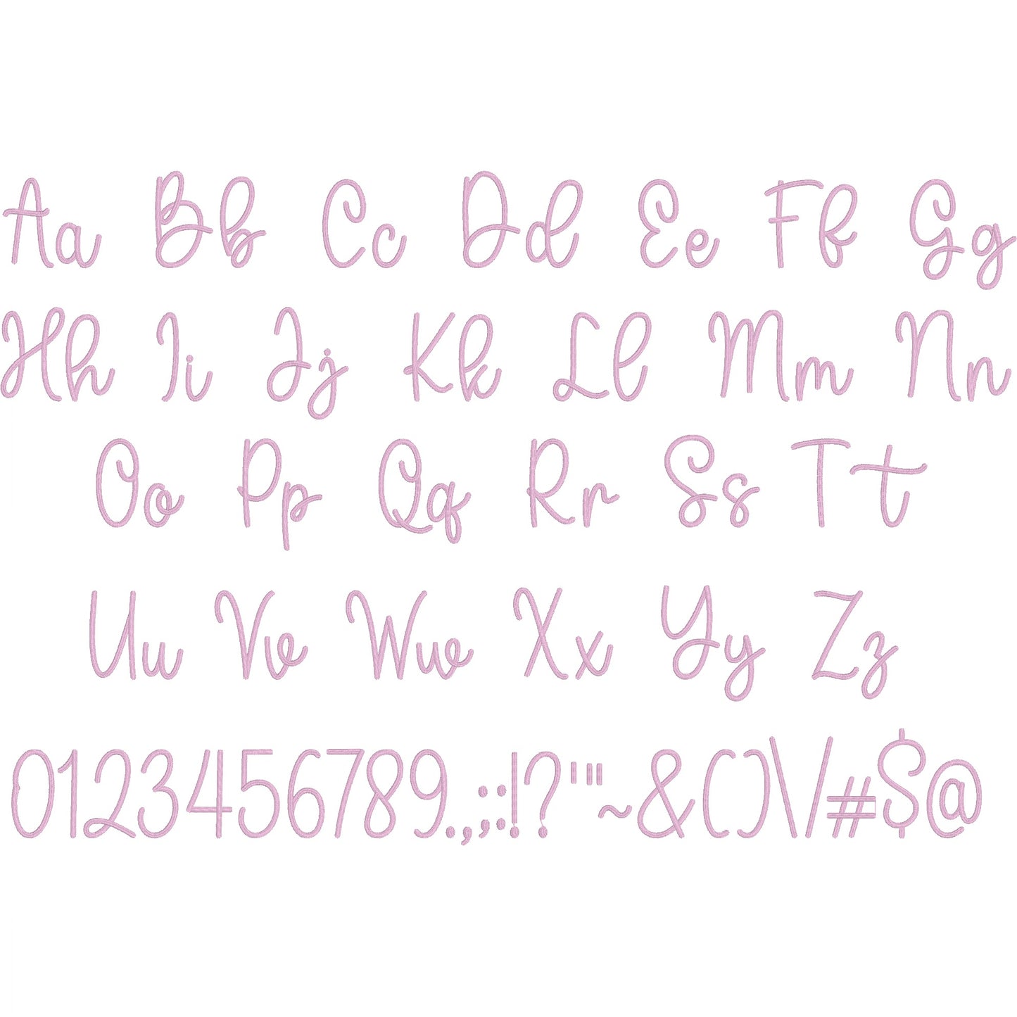 Carly Native BX Embroidery Font - Satin Stitch Alphabet 9 Sizes