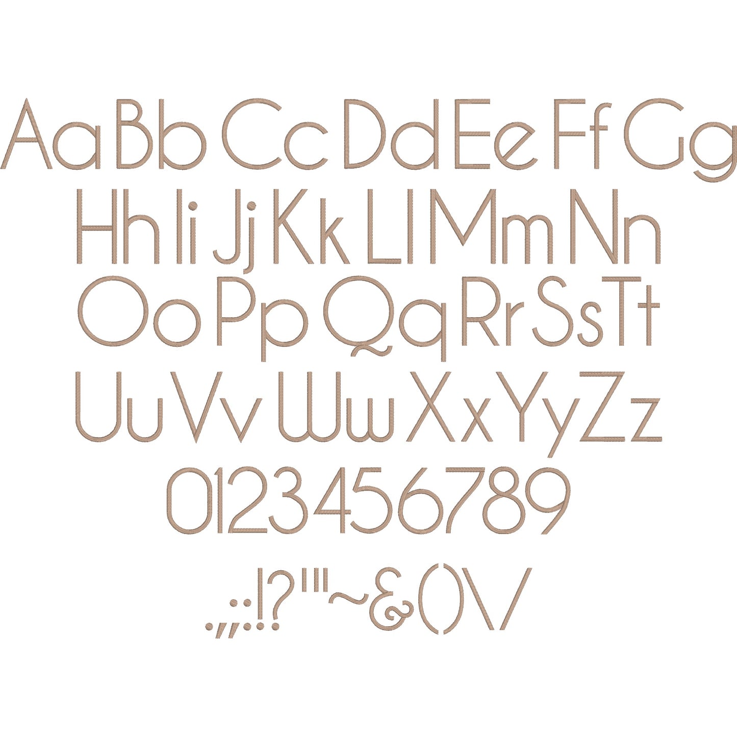 Caviar Basic Modern Embroidery Font | Native BX Included