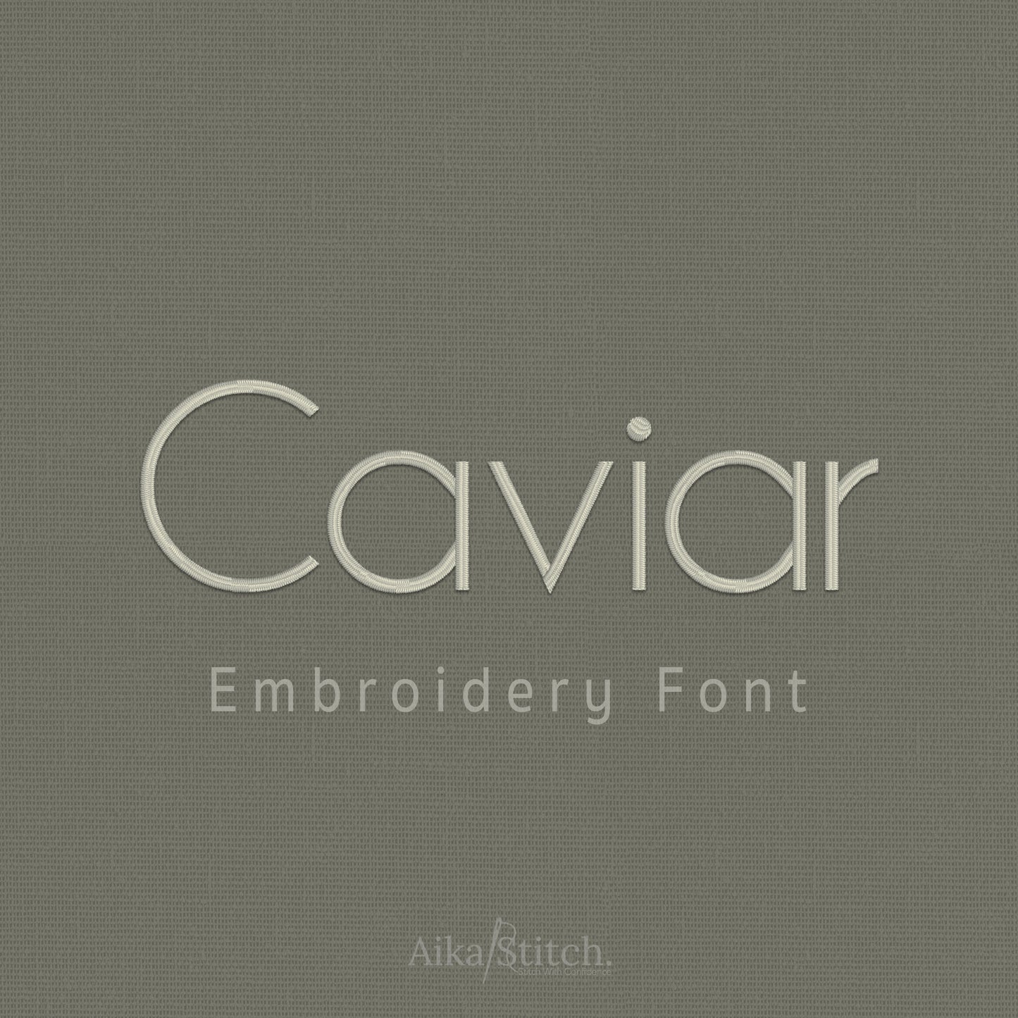 Caviar Basic Modern Embroidery Font | Native BX Included