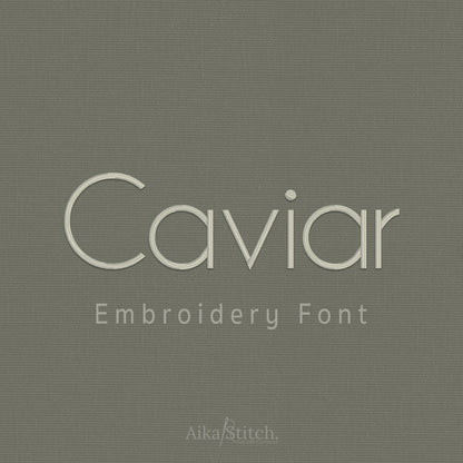 Caviar Basic Modern Embroidery Font | Native BX Included