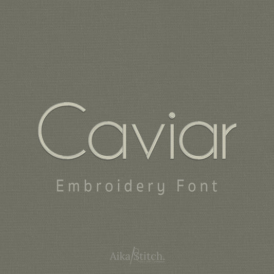 Caviar Basic Modern Embroidery Font | Native BX Included