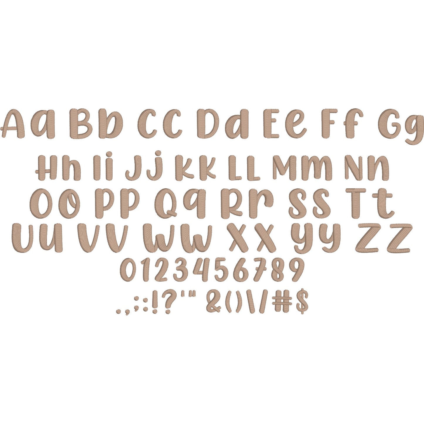 Chicken Pie Handwritten Calligraphy Embroidery Font | Native BX Included