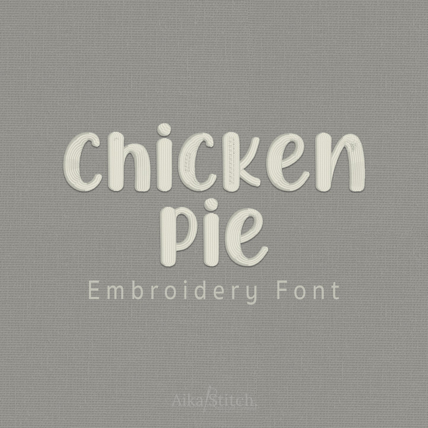 Chicken Pie Handwritten Calligraphy Embroidery Font | Native BX Included