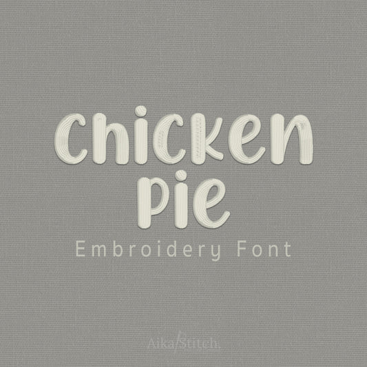 Chicken Pie Handwritten Calligraphy Embroidery Font | Native BX Included