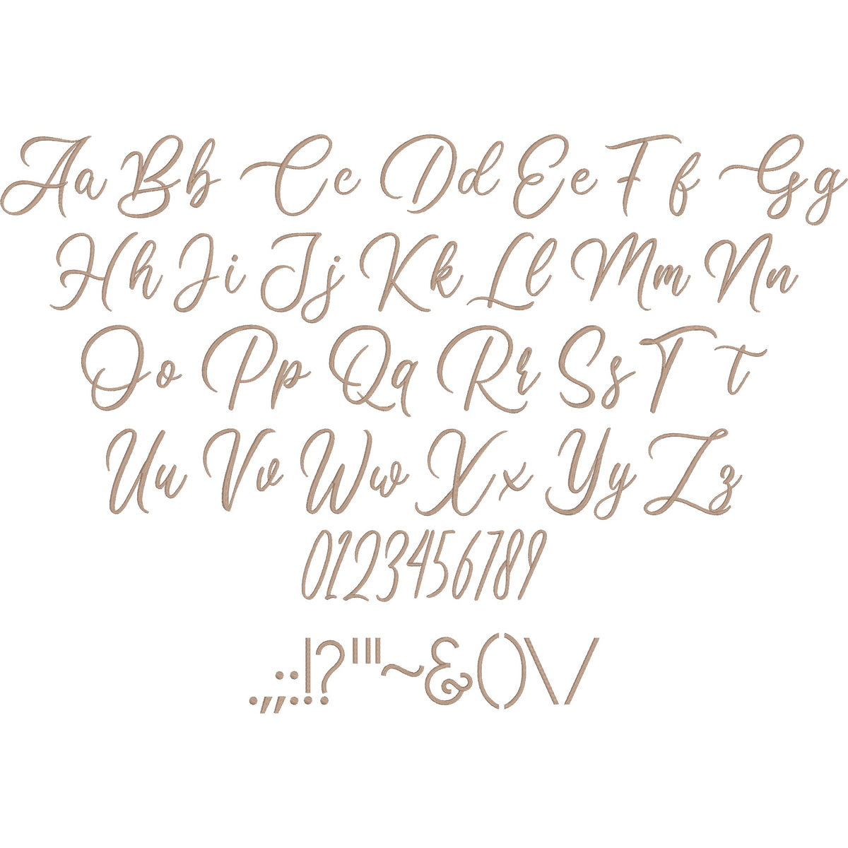 Clarissa Script Handwritten Embroidery Font | Native BX Included