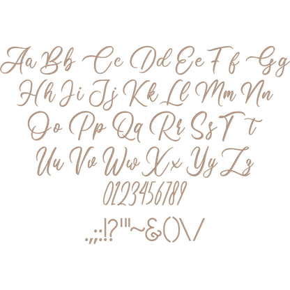Clarissa Script Handwritten Embroidery Font | Native BX Included