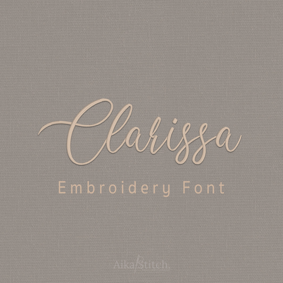 Clarissa Script Handwritten Embroidery Font | Native BX Included