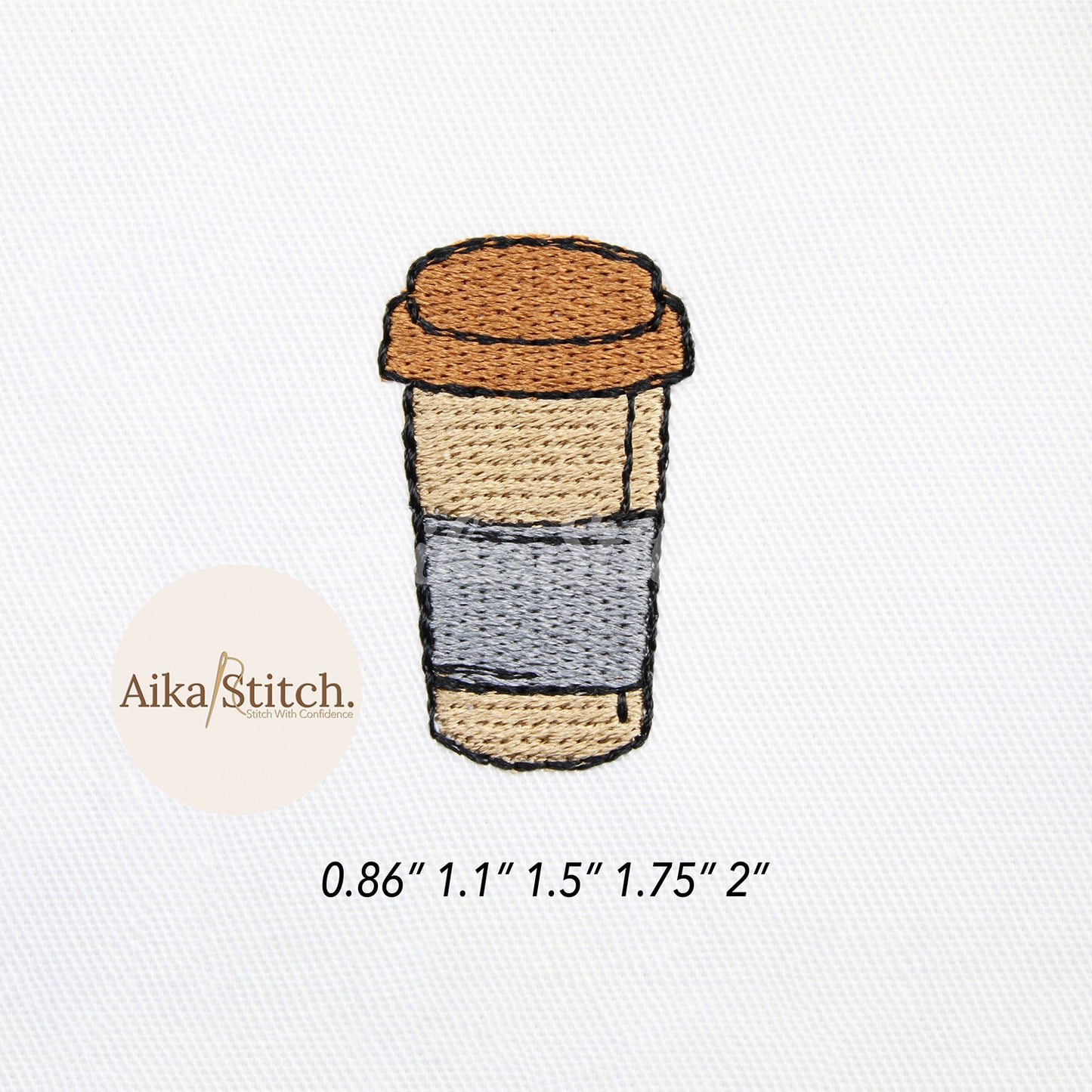 Coffee Mini Clipart Embroidery Design - 5 sizes