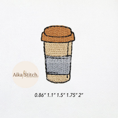 Coffee Mini Clipart Embroidery Design - 5 sizes