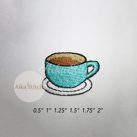 Coffee Drink Mini Clipart Embroidery Design - 5 sizes