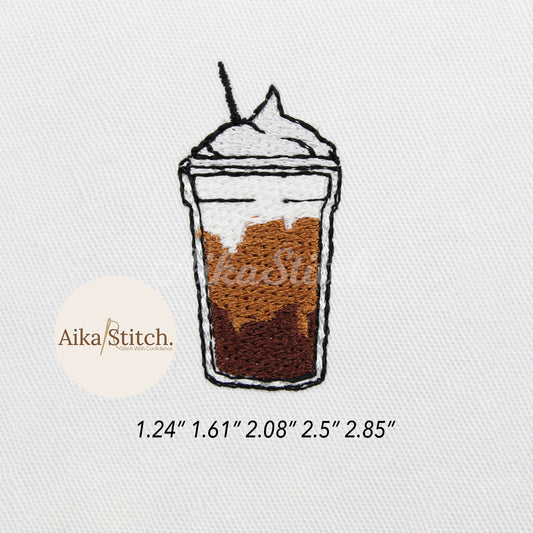 Ice Coffee Mini Clipart Embroidery Design - 5 sizes