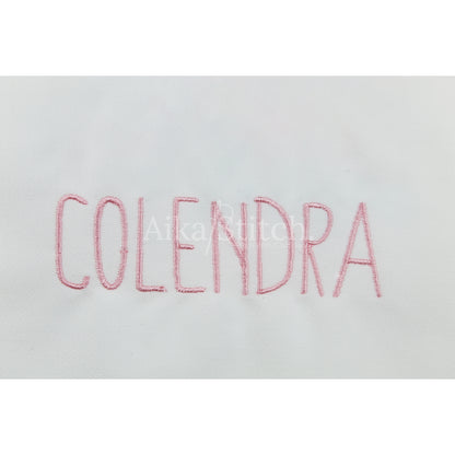 Colendra Handwritten Script Embroidery Font | Native BX Included