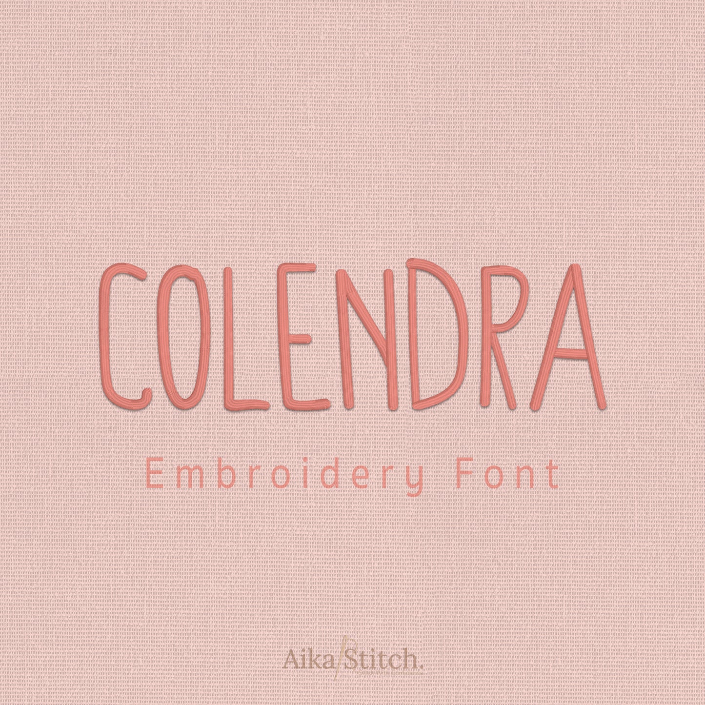 Colendra Handwritten Script Embroidery Font | Native BX Included