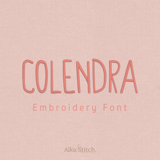 Colendra Handwritten Script Embroidery Font | Native BX Included