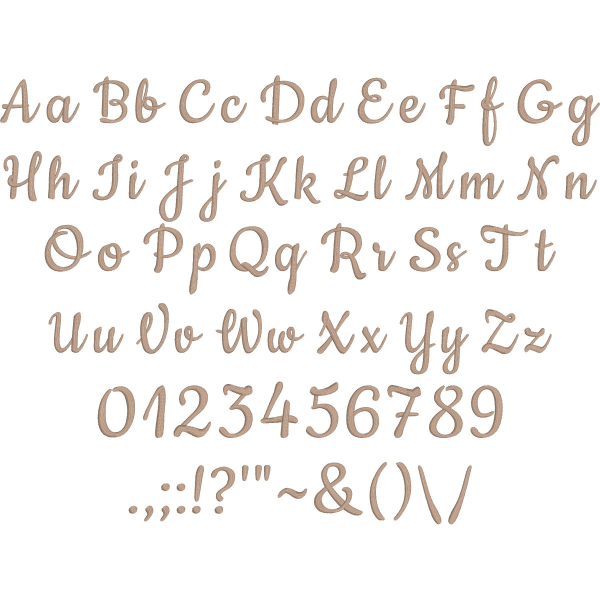 Cookie Script Cursive Embroidery Font | Native BX Included