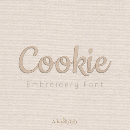 Cookie Script Cursive Embroidery Font | Native BX Included