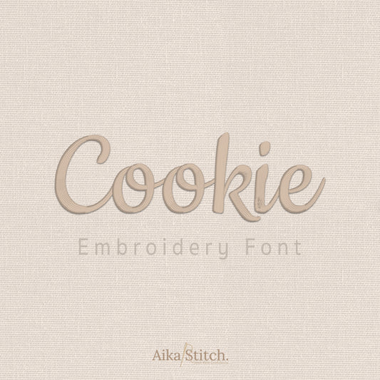 Cookie Script Cursive Embroidery Font | Native BX Included