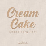 Cream Cake Elegant Script Embroidery Font | Native BX Included