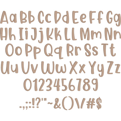 Cream Elegant Script Embroidery Font | Native BX Included