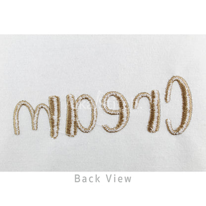 Cream Elegant Script Embroidery Font | Native BX Included