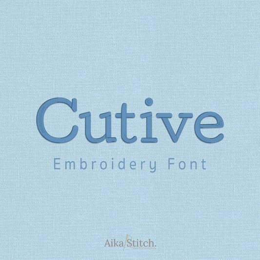 Cutive Classic Vintage Embroidery Font | Native BX Included