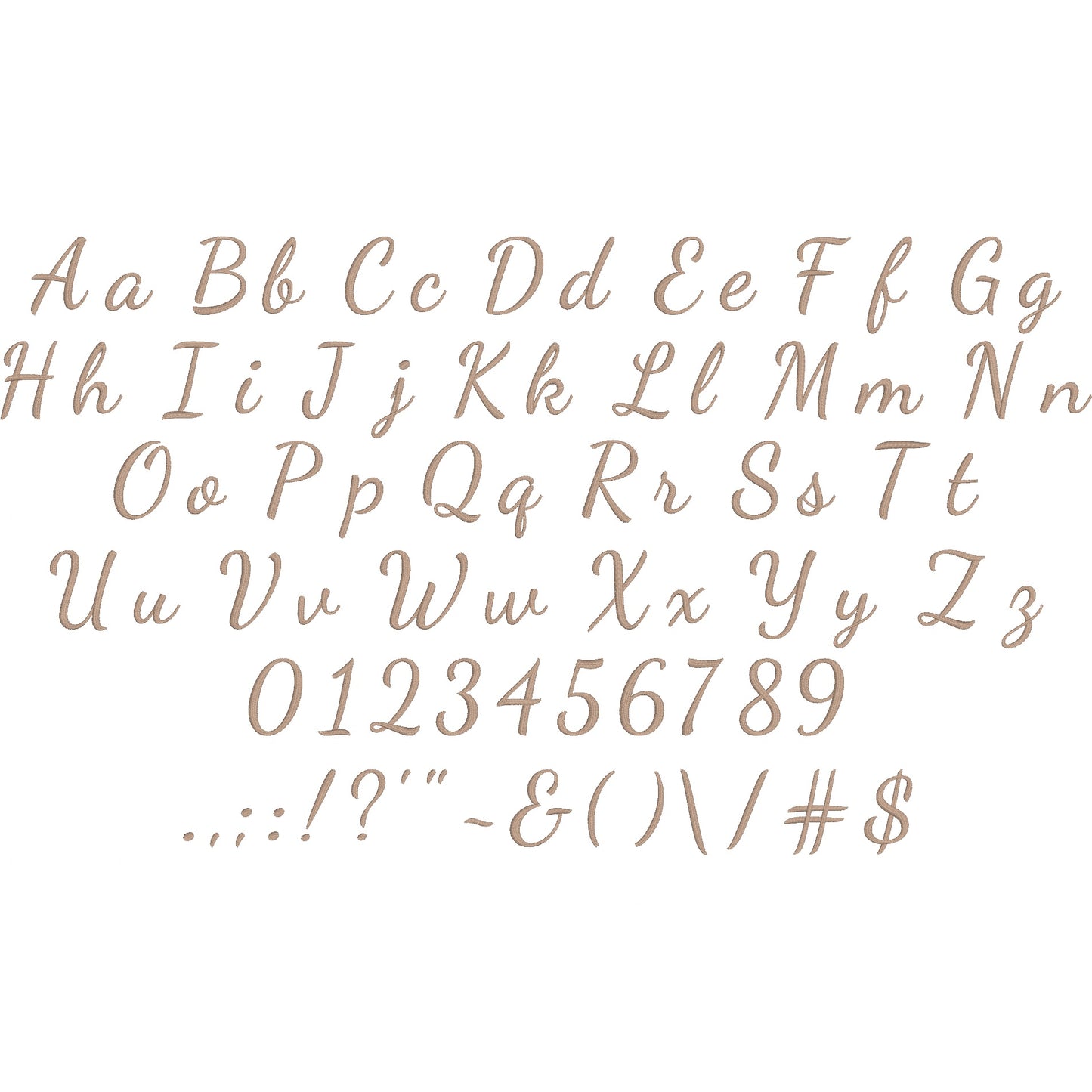 Dance Script Calligraphy Embroidery Font | Native BX Included