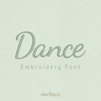 Dance Script Calligraphy Embroidery Font | Native BX Included