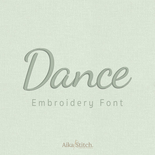Dance Script Calligraphy Embroidery Font | Native BX Included