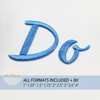 Do 3D Puff BX Embroidery Font – Foam Alphabet (9 Sizes)