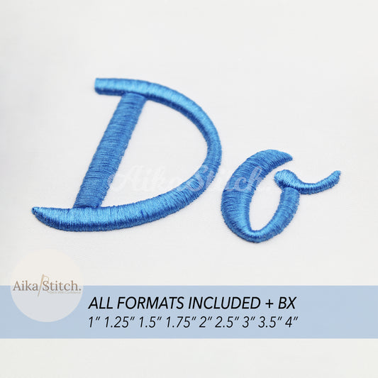 Do 3D Puff BX Embroidery Font – Foam Alphabet (9 Sizes)