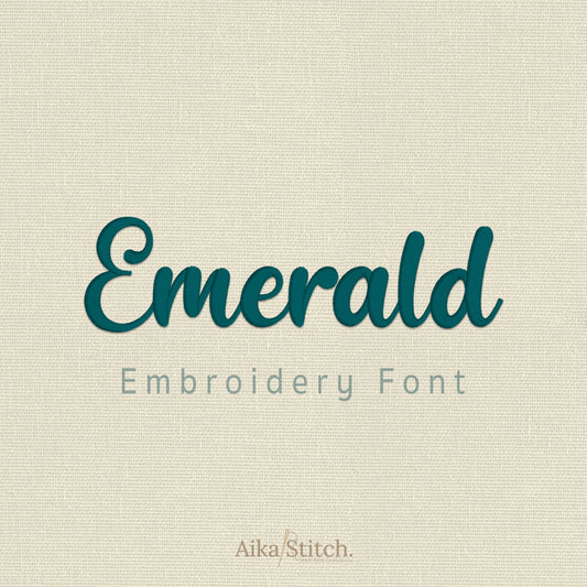 Emerald Elegant Handwritten Embroidery Font | Native BX Included