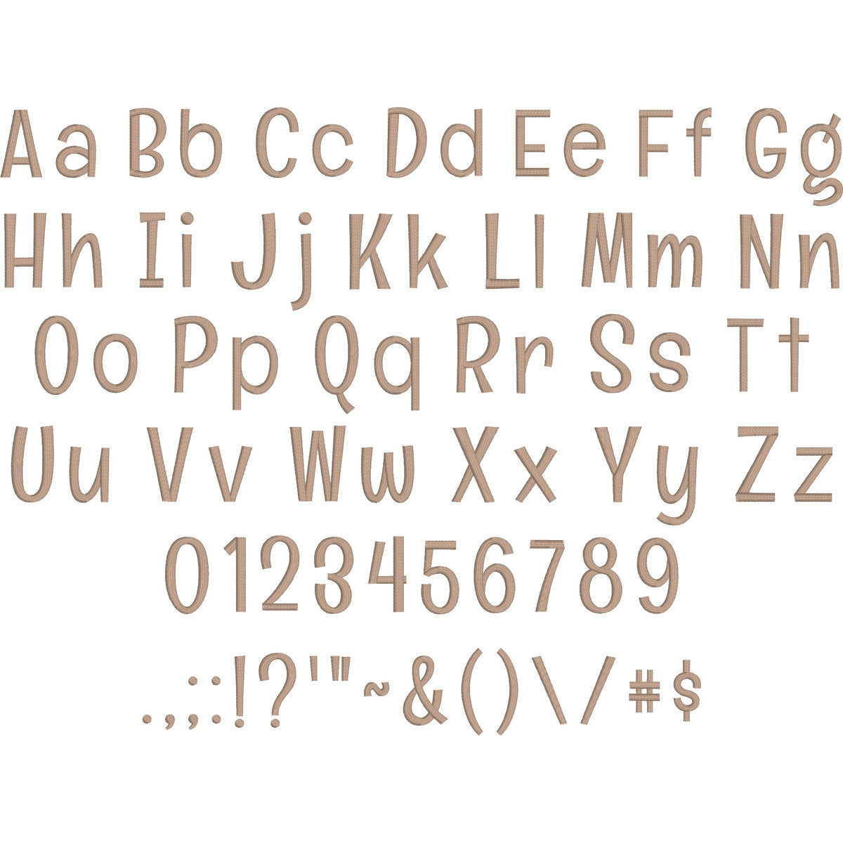 Englebert Casual Playful Embroidery Font | Native BX Included