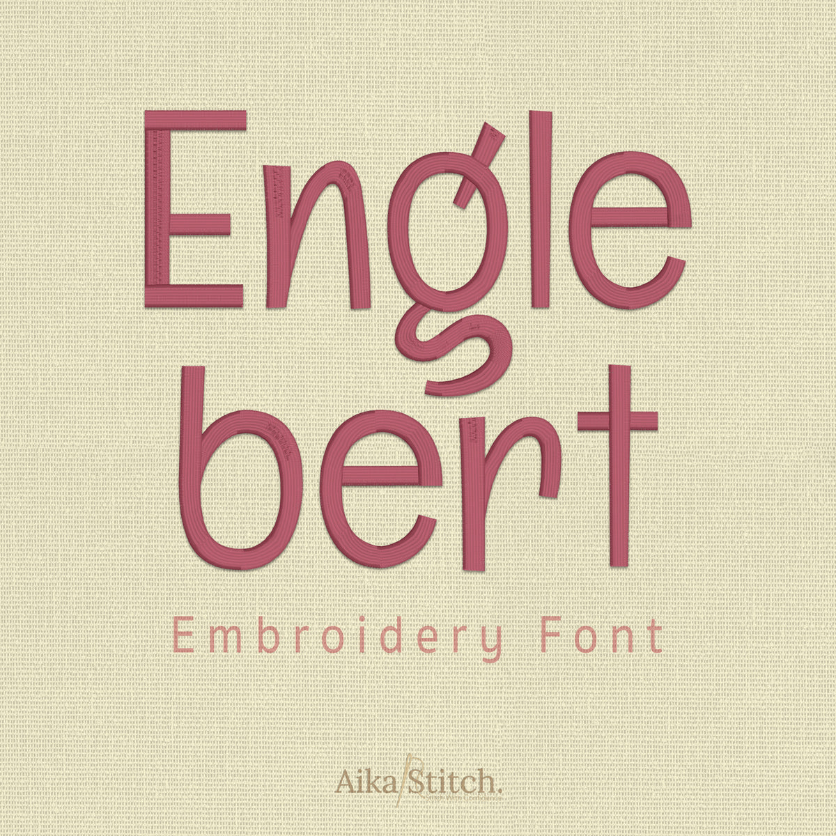 Englebert Casual Playful Embroidery Font | Native BX Included