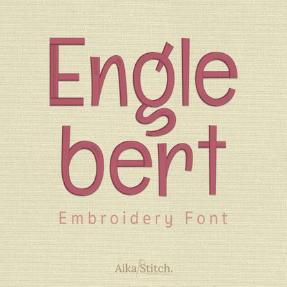 Englebert Casual Playful Embroidery Font | Native BX Included
