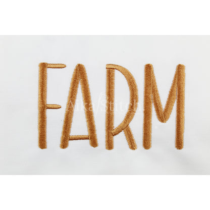 Farm Modern Display Embroidery Font | Native BX Included