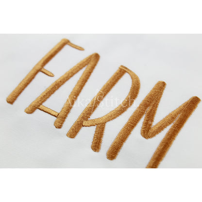 Farm Modern Display Embroidery Font | Native BX Included