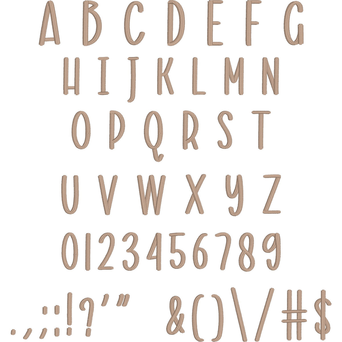 Farm Modern Display Embroidery Font | Native BX Included