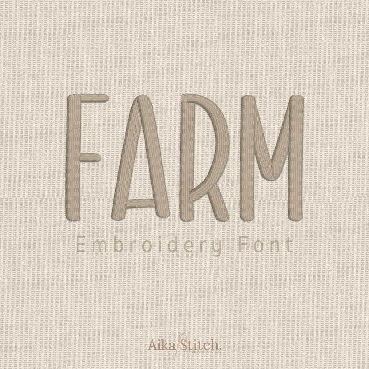 Farm Modern Display Embroidery Font | Native BX Included