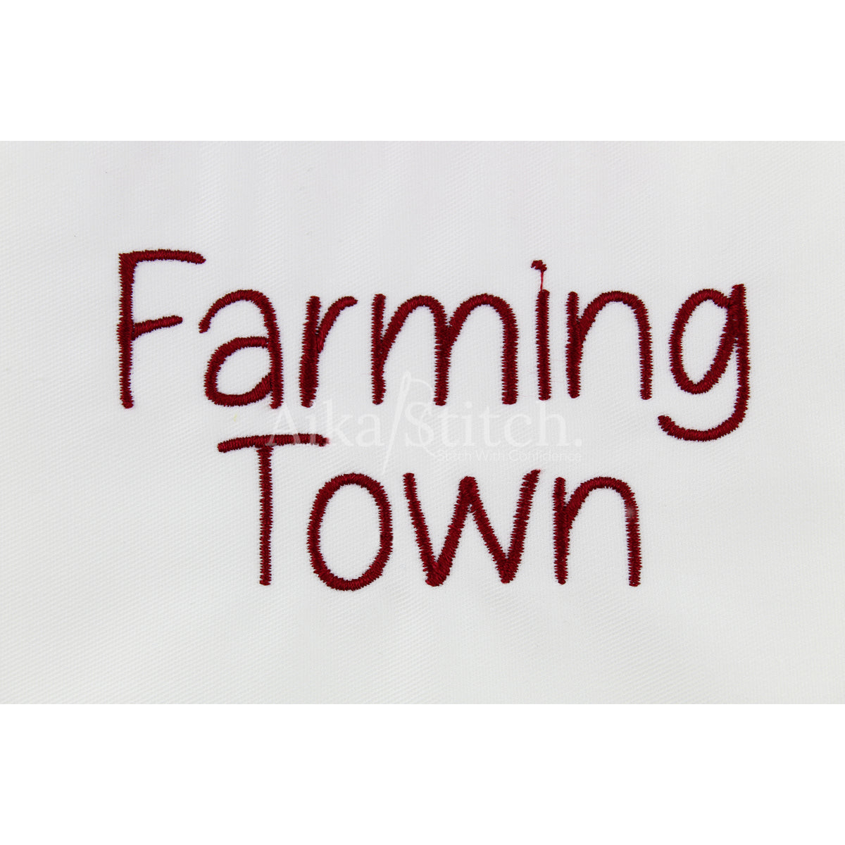 Farming Town Handwritten Calligraphy Embroidery Font | Native BX Included