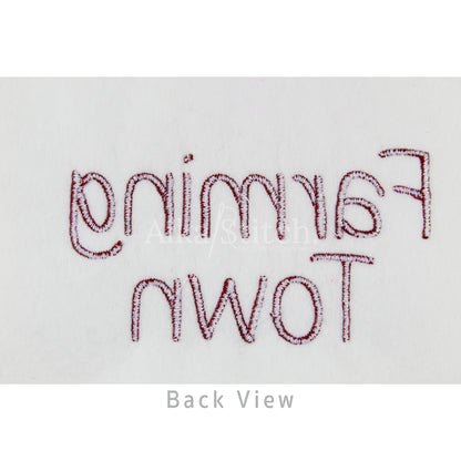 Farming Town Handwritten Calligraphy Embroidery Font | Native BX Included