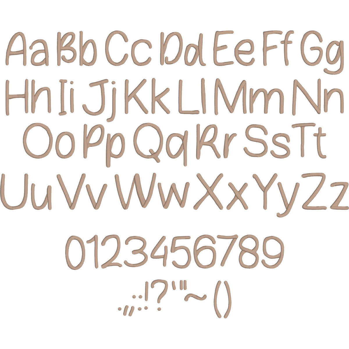 Farming Town Handwritten Calligraphy Embroidery Font | Native BX Included