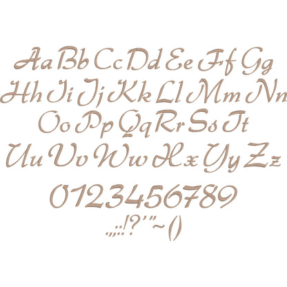 Gabrielle Script Calligraphy Embroidery Font | Native BX Included