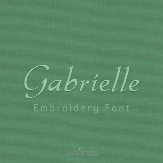 Gabrielle Script Calligraphy Embroidery Font | Native BX Included
