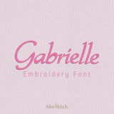 Gabrielle Script Calligraphy Embroidery Font | Native BX Included