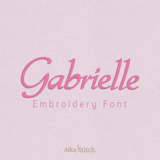 Gabrielle Script Calligraphy Embroidery Font | Native BX Included