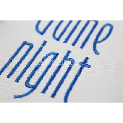 Game Night Tall Elegant Embroidery Font | Native BX Included