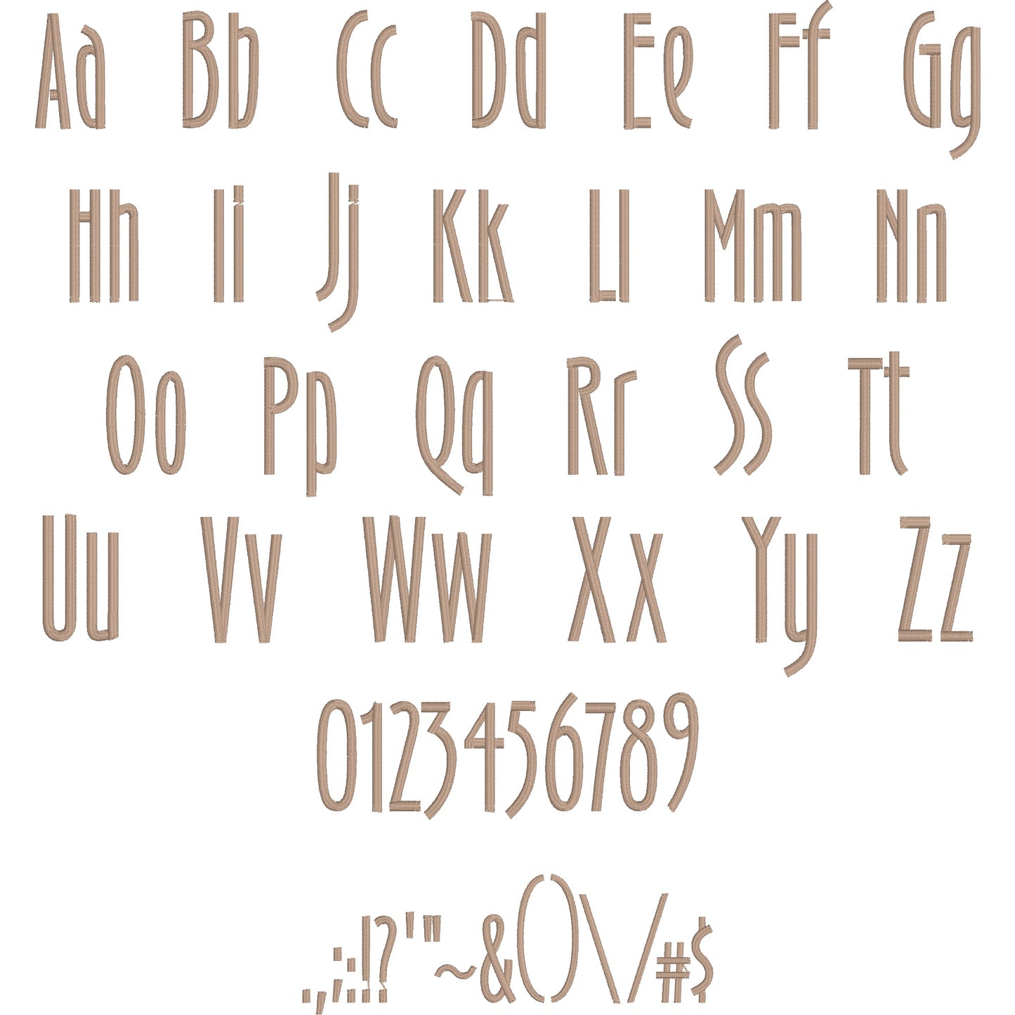 Game Night Tall Elegant Embroidery Font | Native BX Included