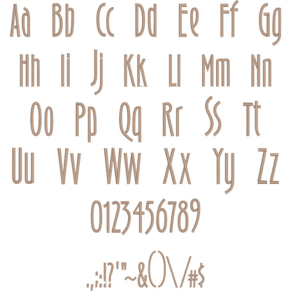 Game Night Tall Elegant Embroidery Font | Native BX Included