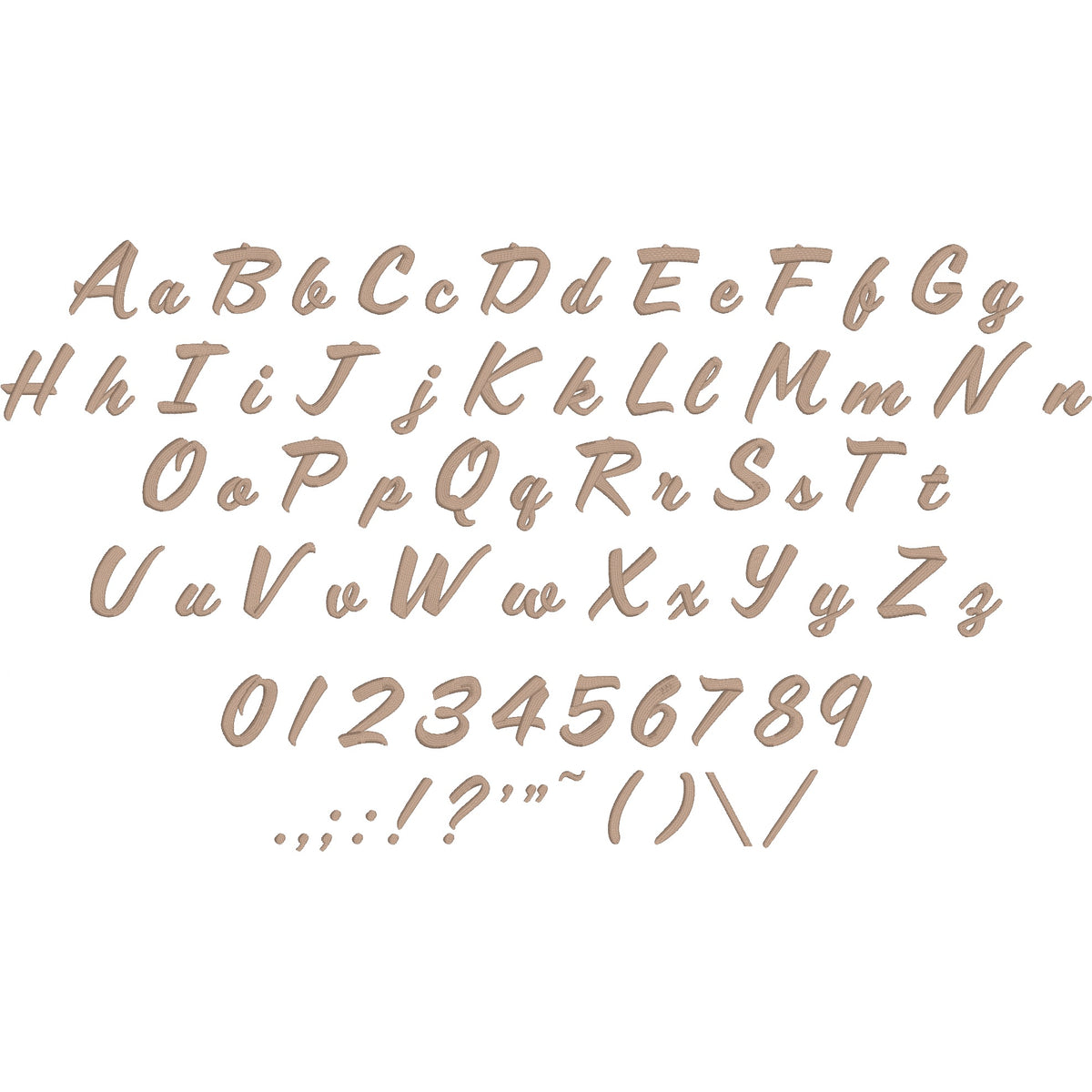 Giggle Script Cursive Embroidery Font | Native BX Included