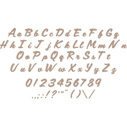 Giggle Script Cursive Embroidery Font | Native BX Included